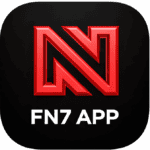 FN7 App logo featuring a bold red "N" on a black background for gaming and entertainment.